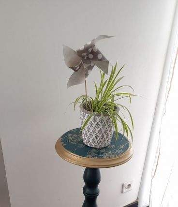 Guéridon vintage relooké