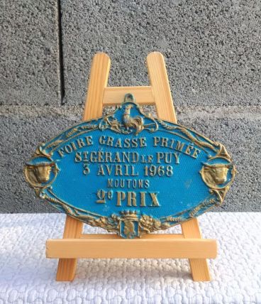 Plaque de concours agricole 1968 (ovins)