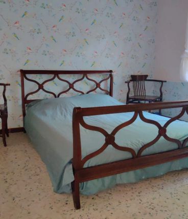 cadre de lit double en acajou