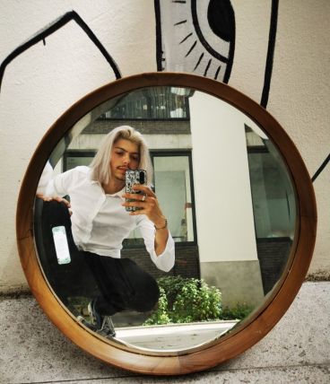 Miroir en bois 