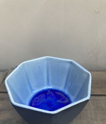 Coupelle intérieur émaillé bleu