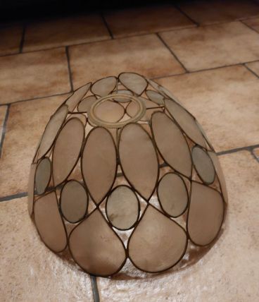 Plafonnier suspension lustre en nacre ANNEE 50 VINTAGE