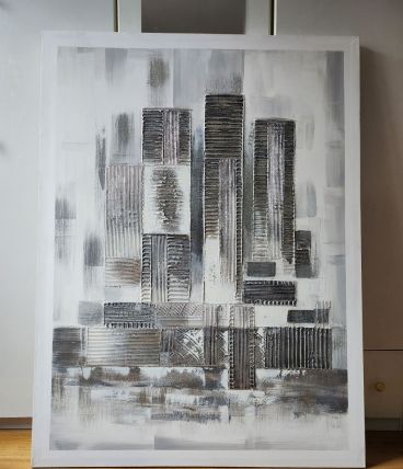 Tableau peinture abstraite relief