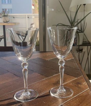 Duo de verres en cristal