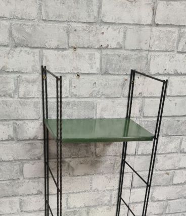 ÉTAGÈRE MURALE VINTAGE 1950 / 60 / 70  montant noir   24x58 