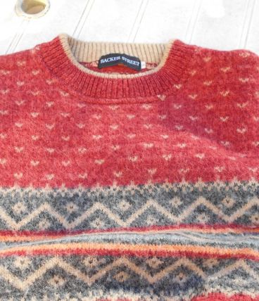 PULL BACKER STREET T 40 42 44 QUASI NEUF VINTAGE NORVEGIEN