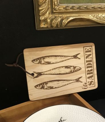 Planche à découper artisanat Portugal sardines