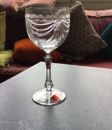 6 verres à eau en cristal