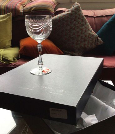 6 verres à vin en cristal