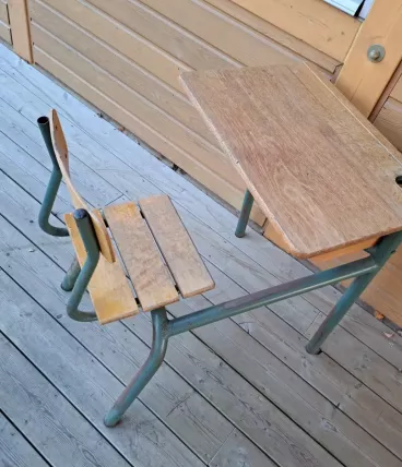 Bureau scolaire vintage 1 place