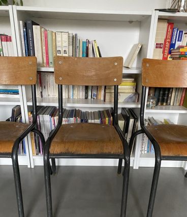 Lot de 3 chaises d'école