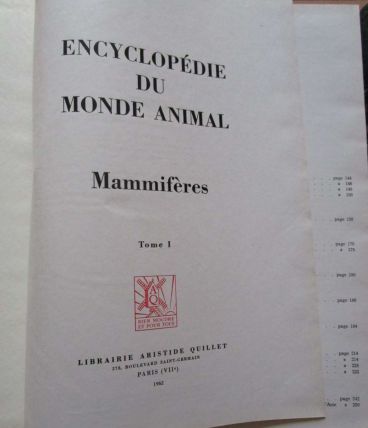 Encyclopédie du monde animal 3 VOLUMES