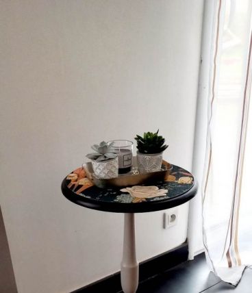 Guéridon vintage relooké