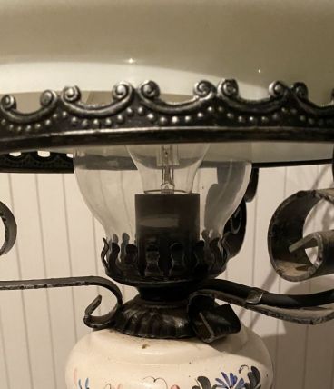 Lampe opaline de cuisine 