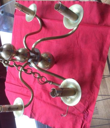 Lustre ancien en laiton