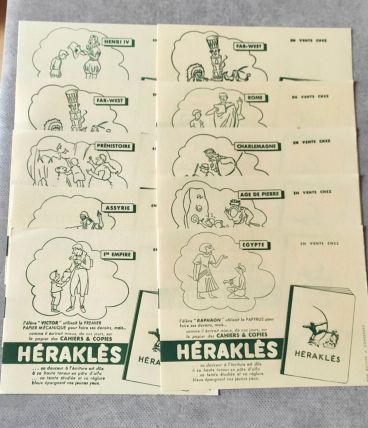 10 buvards vintage Herakles thème Histoire