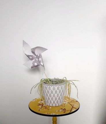 Guéridon vintage relooké