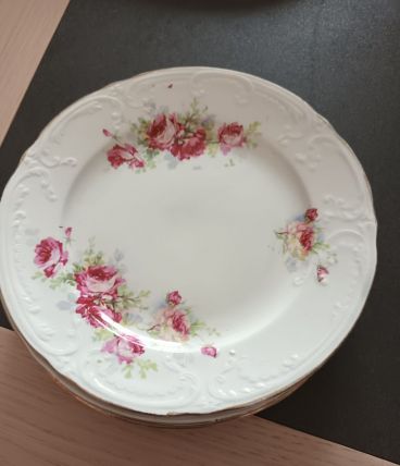 5 assiettes dessert anciennes stAmand et Hamage