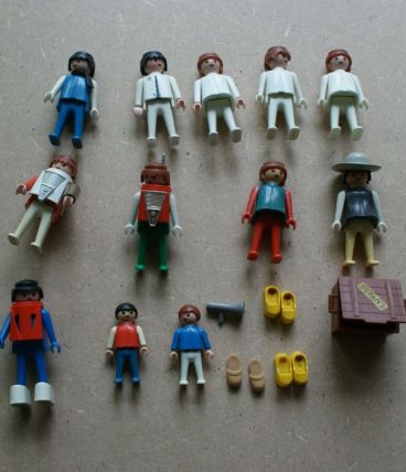 Lot Playmobil personnages et accessoires Vintage