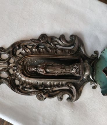 Bénitier metal vierge Marie