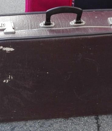 Grande valise vintage marron