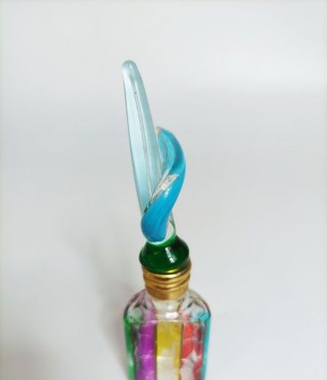 Flacon à parfum en Verre de Murano craquelé multicolore