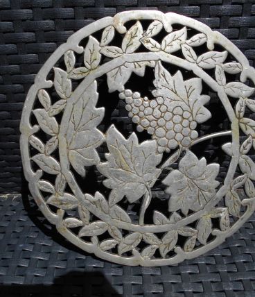 DESSOUS DE PLAT ART NOUVEAU LAITON ARGENTE TBE VINTAGE RETRE