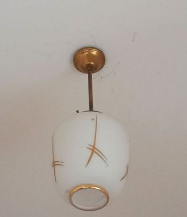 Lustre opaline vintage