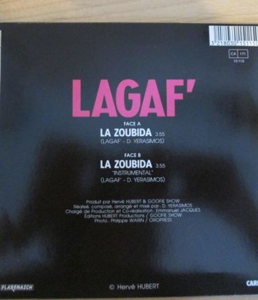 Disque Vinyle 45 Tours Lagaf' La Zoubida