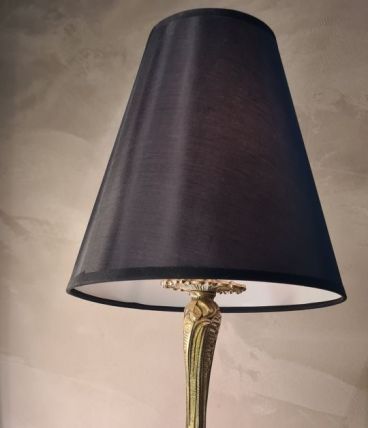 petite lampe bronze style rocaille, 38x20, electricité au no