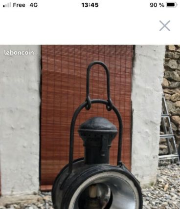 Lanterne à pétrole SNCF tête de train