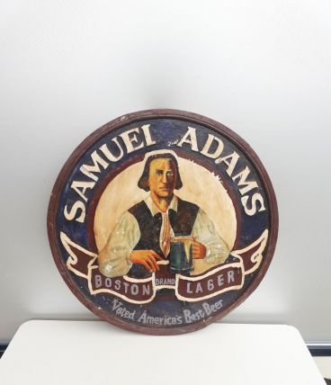 Grande enseigne Samuel Adams - Publicité bière peinte sur bo