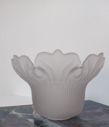 Abat-jour verre dépoli vintage