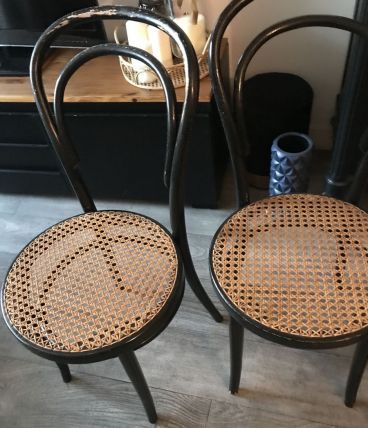 Lot de 2 chaises cannage