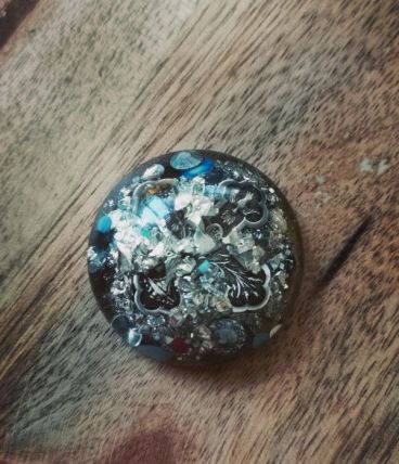 Bijoux grigri fait main croix tréflée en argent et œil