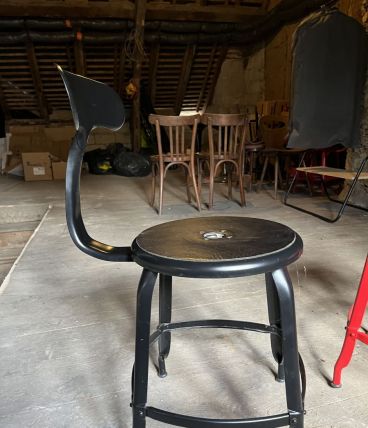 12 chaises Nicolle (6 rouge et 6 noire)