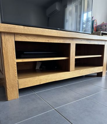 Meuble TV en chêne massif 