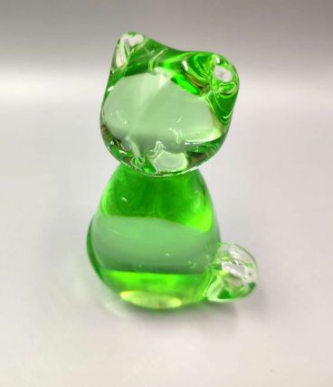 CHAT EN VERRE SOUFFLÉ