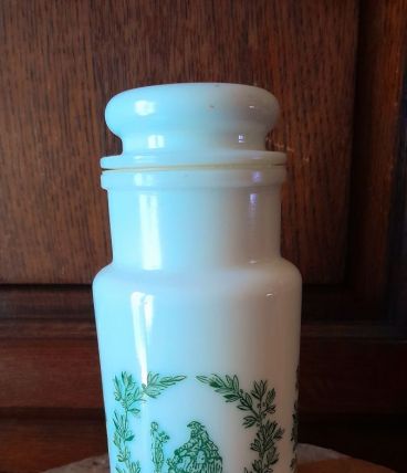 Pot verre opale Art Déco 