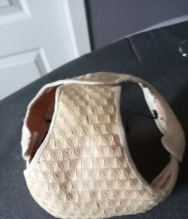 coiffure de mariage femme de 1944dessus tissu et paille dess