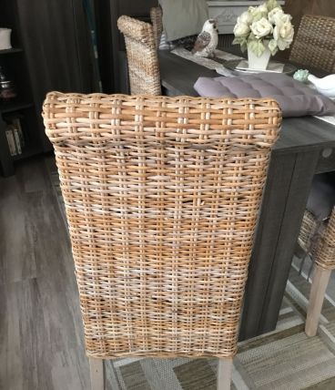 6 chaises en rotin