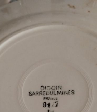 Assiettes porcelaine Digoin vintage par 6