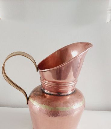 Vase en cuivre et laiton 