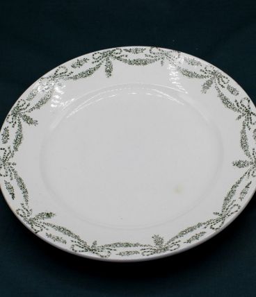 Grand Plat rond - Faïencerie Ste Amandinoise - Vintage