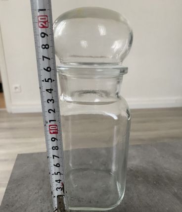 Pots apothicaire en verre vintage