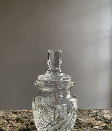 Bonbonnière en cristal de Pologne 