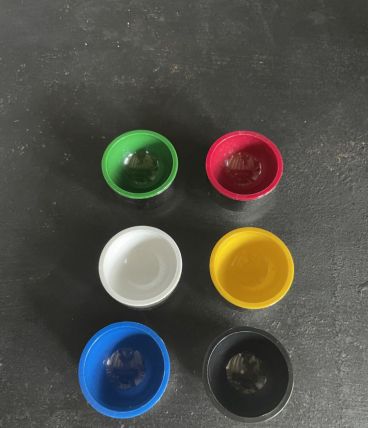 6 petits coquetiers aux couleurs vives