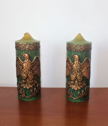 Bougies décor napoléonien en relief