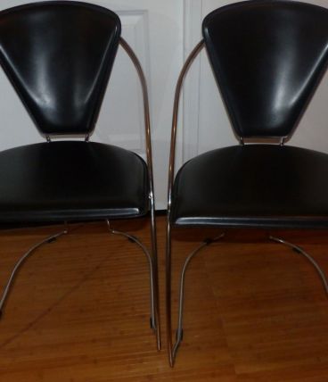 Lot de 2 chaises design noir