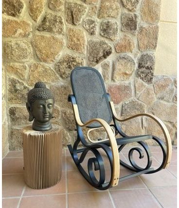 Fauteuil à bascule Bentwood gris Paris/brut